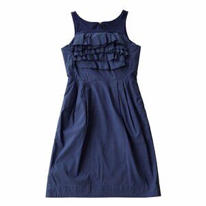 BCBGMAXAZRIA Navy Blue "Rebecca" Sleeveless Tiered Ruffle Dress - Size 2